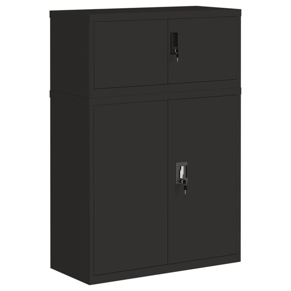 vidaXL Classeur noir 90x40x130 cm acier