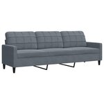 vidaXL Ensemble de canapés 3 Pièces avec coussins Gris foncé Velours