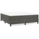 vidaXL Cadre de lit Gris foncé 180 x 200 cm Velours