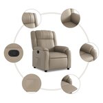 vidaXL Fauteuil inclinable Cappuccino Similicuir