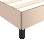 vidaXL Cadre de lit avec tête de lit sans matelas cappuccino 120x200cm