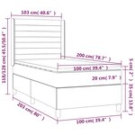 vidaXL Sommier à lattes de lit matelas et LED Noir 100x200 cm Tissu
