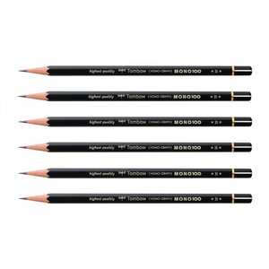 Crayon Graphite Haute Qualité MONO 100 B x 6 TOMBOW