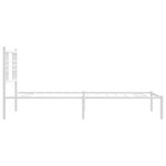 vidaXL Cadre de lit métal avec tête de lit blanc 100x200 cm