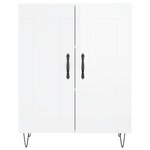 vidaXL Buffet Blanc brillant 69 5x34x90 cm Bois d'ingénierie