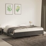 vidaXL Cadre de lit sans matelas gris foncé 200x200 cm velours