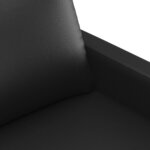 vidaXL Ensemble de canapés 4 Pièces avec coussins Noir Similicuir