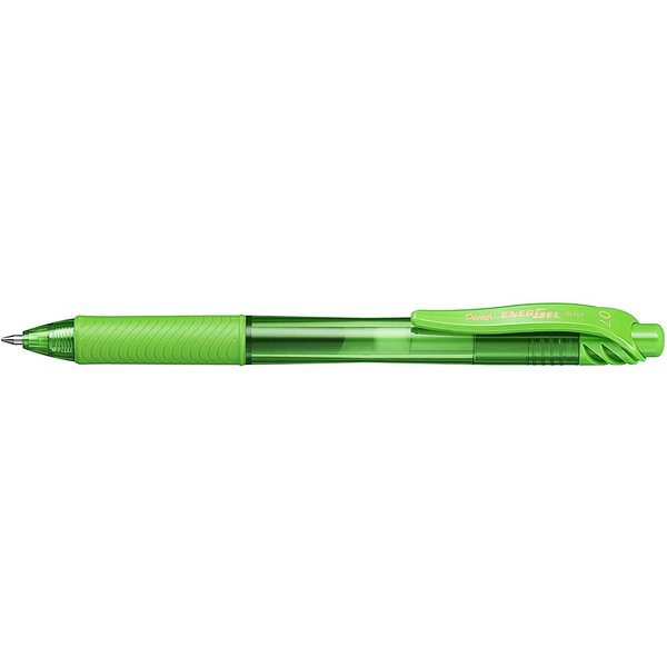 Stylo roller à encre gel energel-x bl107  vert clair x 12 pentel