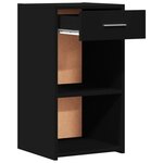 vidaXL Tables de chevet 2 Pièces noir 35x34x65 cm bois d’ingénierie