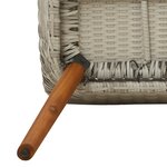 vidaXL Chaises de jardin avec coussins 2 Pièces Gris clair Rattan synthétique