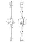 THIRARD - Serrure en applique Targa à tirage pour porte d'entrée  droite  3 pts  Transit2 Ø23mm  axe 45mm  or  4 clés