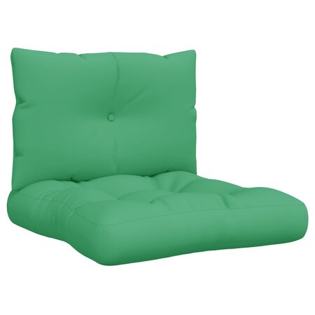 vidaXL Coussins de palette lot de 2 vert tissu