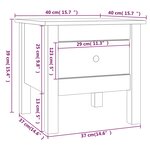vidaXL Tables d'appoint 2 Pièces 40x40x39 cm Bois massif de pin