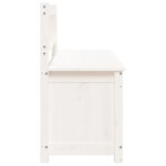 vidaXL Banc Blanc 110x41x76 5 cm Bois de pin massif