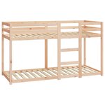 vidaXL Lit superposé 75x190 cm Bois de pin massif
