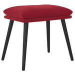 vidaXL Repose-pied Rouge bordeaux 45x29 5x35 cm Velours
