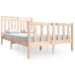 vidaXL Cadre de lit 120x190 cm Petit double Bois massif