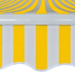 vidaXL Auvent pliable manuel 400 cm Jaune/blanc
