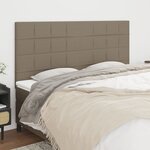 vidaXL Têtes de lit 4 Pièces Taupe 90x5x78/88 cm Tissu