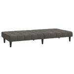 vidaXL Canapé-lit à 2 places gris foncé velours