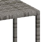 vidaXL Chaises longues 2 Pièces avec table Résine tressée Gris