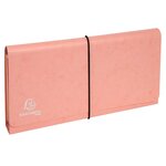 Pochette Trieur Carte Multicolore 6 Compartiments Aquarel - 26x13cm - Couleurs Assorties - X 4 - Exacompta