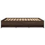 vidaXL Cadre de lit sans matelas chêne marron 150x200 cm