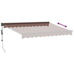 vidaXL Auvent rétractable automatique marron 300x250 cm
