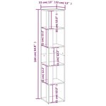 vidaXL Armoire d'angle Blanc 33x33x164 5 cm Bois d'ingénierie
