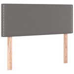 vidaXL Sommier à lattes de lit avec matelas Gris 90x200 cm Similicuir
