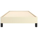 vidaXL Cadre de lit Crème 90x190 cm Similicuir