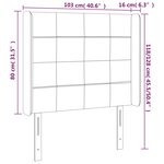 vidaXL Tête de lit à LED Crème 103x16x118/128 cm Tissu