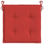 vidaXL Coussins de chaise de jardin lot de 2 rouge 50x50x4 cm
