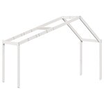 vidaXL Lit superposé et échelle et toit blanc 80x200cm bois pin massif