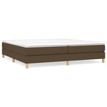 vidaXL Cadre de lit Marron foncé 200x200 cm Tissu