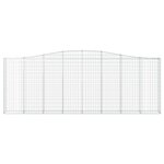 vidaXL Paniers à gabions arqués 10 Pièces 400x30x140/160 cm Fer galvanisé