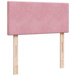 vidaXL Sommier à lattes de lit avec matelas Rose 90x190 cm Velours