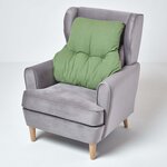 Coussin lombaire ergonomique en coton  Vert foncé - HOMESCAPES