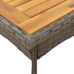 vidaXL Ensemble à manger de jardin et coussins 5 Pièces gris rotin acacia