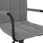 vidaXL Chaises pivotantes à manger lot de 2 gris foncé velours