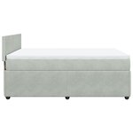 vidaXL Sommier à lattes de lit et matelas Gris clair 160x200cm Velours