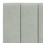 vidaXL Coussin de tête de lit gris clair 120 cm velours