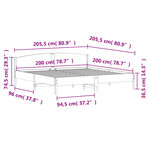 vidaXL Cadre de lit sans matelas 200x200 cm bois massif de pin