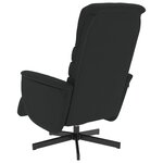 vidaXL Fauteuil inclinable avec repose-pieds noir similicuir
