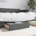 vidaXL Tiroirs de rangement dessous de lit 2 Pièces gris foncé