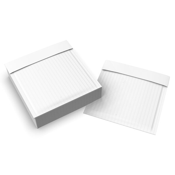 Lot de 100 pochette papier ondulé blanche 180x165 mm