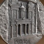 PETRA Rock-Cut Monuments 5 Once Argent Monnaie 50 Cedis Ghana 2024