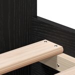 vidaXL Cadre de lit sans matelas Chêne noir 100x200 cm Bois d'ingénierie