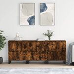 vidaXL Buffets 3 Pièces Chêne fumé Bois d'ingénierie