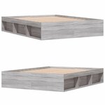 vidaXL Cadre de lit sonoma gris 140x190 cm